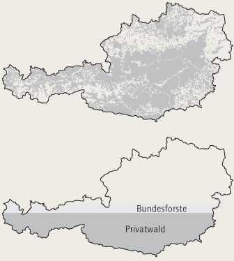 Waldverteilung in Österreich