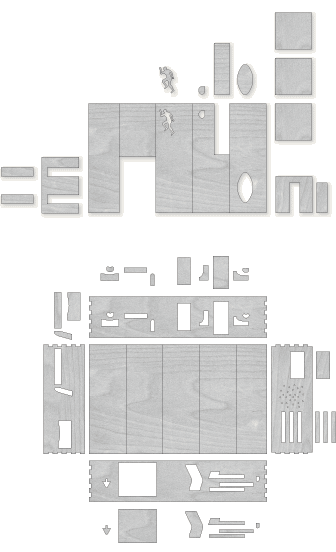 Schnittplan »Naked House«, dRMM architects, Norwegian Center for Design and Architecture, 2006