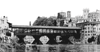 Brücke über die Brenta in Bassano del Grappa von Andrea Palladio